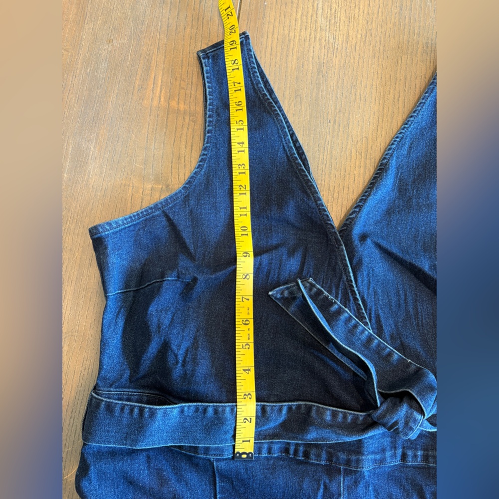 VENUS Flare Denim Jumpsuit Sz 24/3X (plus) NWT - Picture 5 of 11